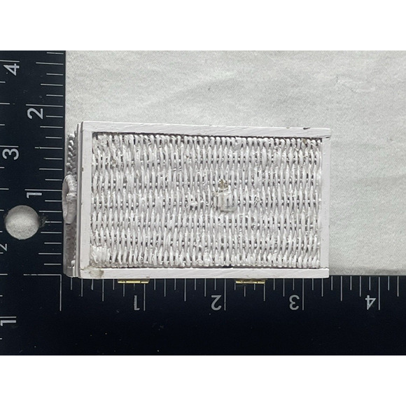 Wicker White Furniture Vtg 5 pc Set 1:12 Dollhouse Miniature + Accessories Decor - Picture 7 of 11